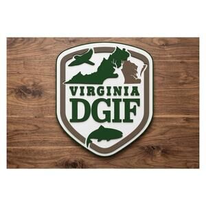 Virginia Department of Game and Inland Fisheries Sign DNR Hunt Fish Camp Trail